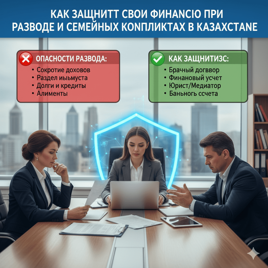Как защитить свои финансы при разводе и семейных конфликтах в Казахстане Как защитить свои финансы при разводе и семейных конфликтах в Казахстане