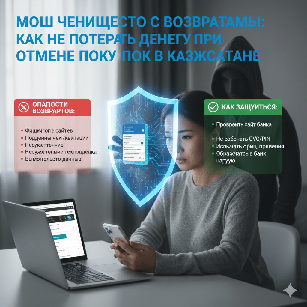 Мошенничество с возвратами: как не потерять деньги при отмене покупок в Казахстане Мошенничество с возвратами: как не потерять деньги при отмене покупок в Казахстане