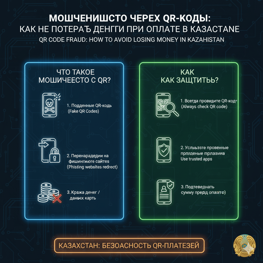 Мошенничество через QR-коды: как не потерять деньги при оплате в Казахстане