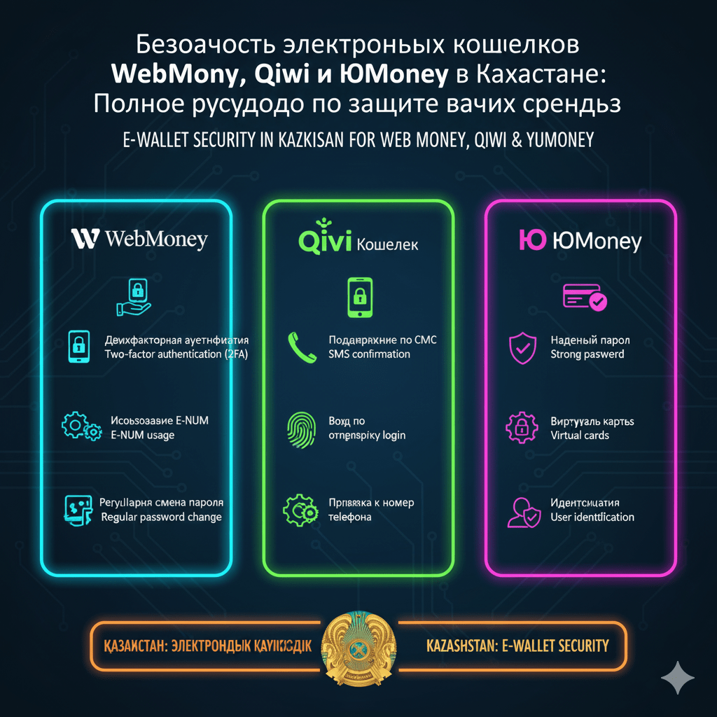 Безопасность электронных кошельков WebMoney, Qiwi и ЮMoney в Казахстане: Полное руководство по защите ваших средств Безопасность электронных кошельков WebMoney, Qiwi и ЮMoney в Казахстане: Полное руководство по защите ваших средств