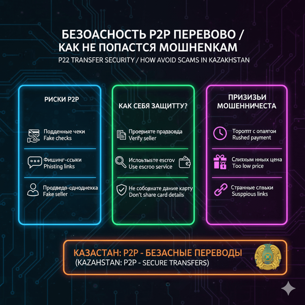 Безопасность P2P переводов: как не попасться мошенникам на Авито, Юле и других площадках в Казахстане Безопасность P2P переводов: как не попасться мошенникам на Авито, Юле и других площадках в Казахстане