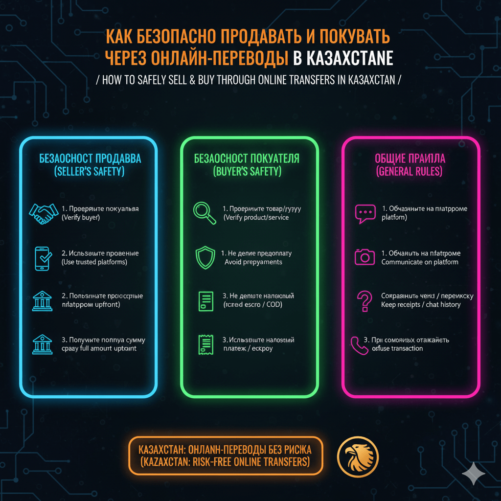 Как безопасно продавать и покупать через онлайн-переводы в Казахстане
