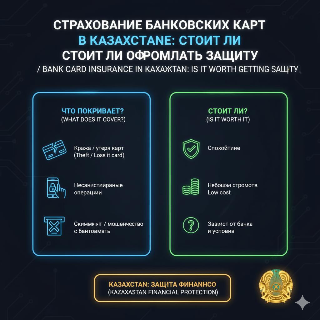 Страхование банковских карт в Казахстане: стоит ли оформлять защиту Страхование банковских карт в Казахстане: стоит ли оформлять защиту